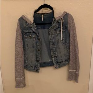 Free People denim and knit jacket